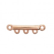 Distanziatore ricurvo 3 anellini da personalizzare 26x6 mm oro rosa x4|raw }}