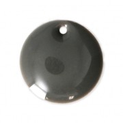 Ciondolo in metallo e resina epossidica 16 mm Grigio medio x 8