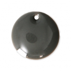 Ciondolo in metallo e resina epossidica 16 mm Grigio medio x 8