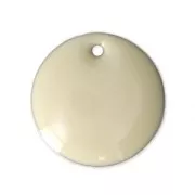 Ciondolo in metallo e resina epossidica 16 mm Bianco x6