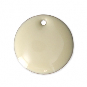 Ciondolo in metallo e resina epossidica 16 mm Bianco x6