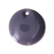 Ciondolo in metallo e resina epossidica 16 mm Malva  x6|raw }}