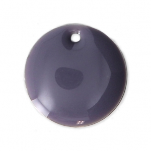 Ciondolo in metallo e resina epossidica 16 mm Malva  x6