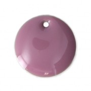 Ciondolo in metallo e resina epossidica 16 mm Rosa x6|raw }}