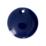 Ciondolo in metallo e resina epossidica 16 mm Blu notte x6