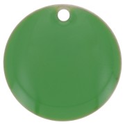 Ciondolo in metallo e resina epossidica 16 mm Verde x6|raw }}