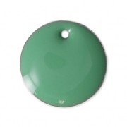 Ciondolo in metallo e resina epossidica 16 mm Mint x6