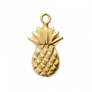 Ciondolo sottile Ananas 12.5x7 mm Gold filled x1