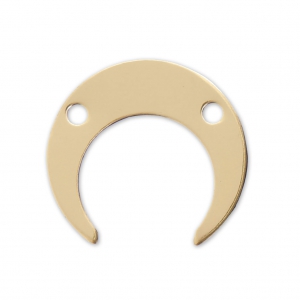 Mezzaluna 2 fori 19x17 mm Gold filled x1