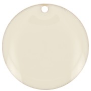 Ciondolo in metallo e resina epossidica 16 mm Crema x8|raw }}