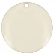 Ciondolo in metallo e resina epossidica 16 mm Crema x8