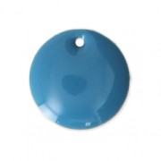 Ciondolo in metallo e resina epossidica 12 mm Blu x8|raw }}