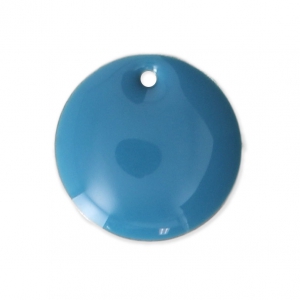 Ciondolo in metallo e resina epossidica 12 mm Blu x8