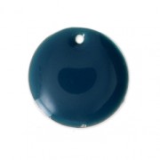 Ciondolo in metallo e resina epossidica 12 mm Petrolio x8|raw }}