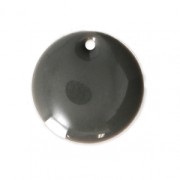 Ciondolo in metallo e resina epossidica 12 mm Grigio medio x8