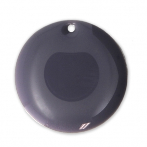 Ciondolo in metallo e resina epossidica 20mm Malva x5