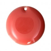 Ciondolo in metallo e resina epossidica 20 mm Rosa corallo x5