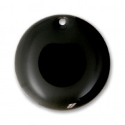 Ciondolo in metallo e resina epossidica 20 mm Nero x5|raw }}