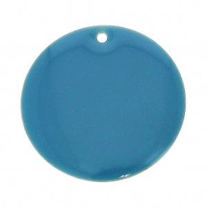 Ciondolo in metallo e resina epossidica 20 mm Blu x5