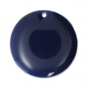 Ciondolo in metallo e resina epossidica 20 mm Blu notte x5