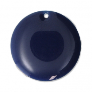 Ciondolo in metallo e resina epossidica 20 mm Blu notte x5