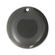 Ciondolo in metallo e resina epossidica 20 mm Grigio medio x5|raw }}