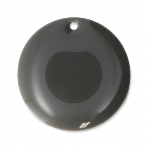 Ciondolo in metallo e resina epossidica 20 mm Grigio medio x5