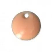 Ciondolo in metallo e resina epossidica 8 mm Light Rose x8