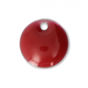 Zecchini rotondi in metallo e resina epossidica da 8 mm - Rosso scuro x10