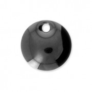 Ciondolo in metallo e resina epossidica 8 mm Nero x8|raw }}