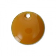 Ciondolo in metallo e resina epossidica 10 mm Senape x10