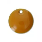 Ciondolo in metallo e resina epossidica 10 mm Senape x10