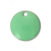 Mint - Ciondolo in metallo e resina epossidica 10 mm Mint x10 Ciondolo in metallo e resina epossidica 10 mm Mint x10