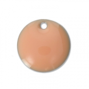 Ciondolo in metallo e resina epossidica 10 mm Light Rose x10