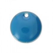 Ciondolo in metallo e resina epossidica 10 mm Blu x10