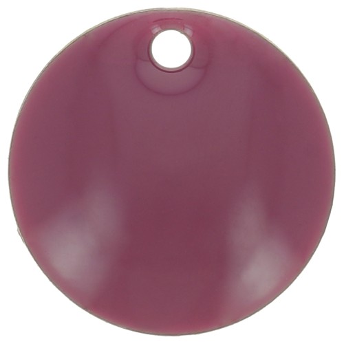 Ciondolo in metallo e resina epossidica 10 mm Llilla x10