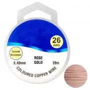 Filo di rame 0.40 mm Oro rosa x20m