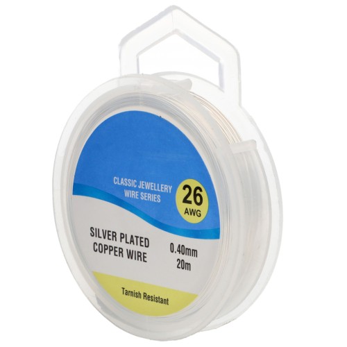Filo di rame 0.40 mm Argentato x20m
