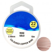 Filo di rame 0.60 mm Oro rosa x10m
