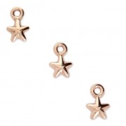 Mini ciondol stelle 7x4.5 mm per fabbricazione di bijoux DIY oro rosa x4