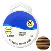 Filo di rame 0.80 mm Antique Bronze x6m