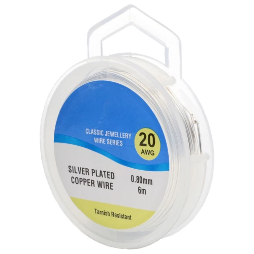 Filo di rame 0.80 mm Argentato x6m