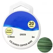 Filo di rame 0.80 mm Verde x6m