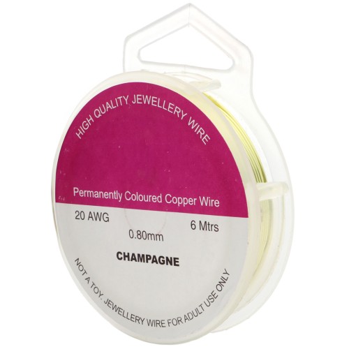 Filo di rame 0.80 mm Champagne x6m