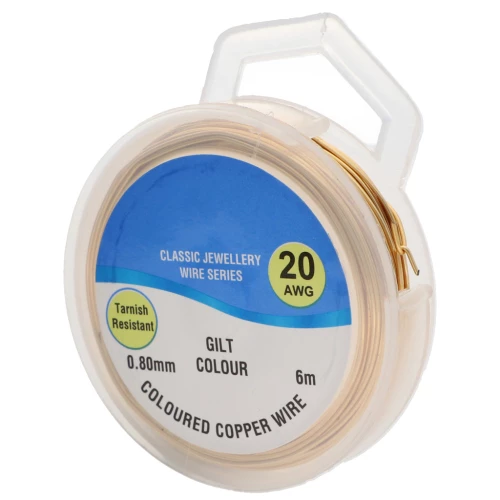 Filo di rame 0.80 mm Dorato x6m
