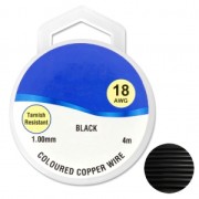 Filo di rame 1 mm Nero x4m