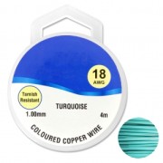 Filo di rame 1 mm Turchese x4m
