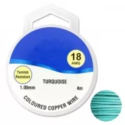 Filo di rame 1 mm Turchese x4m