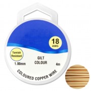 Filo di rame 1 mm Dorato x4m|raw }}