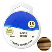 Filo di rame 1 mm Antique Bronze x4m
